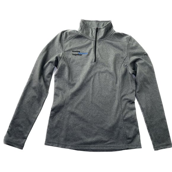 The North Face Jacket Womens S/P Gray Fleece Pullover Half Zip Outdoors Hiking - Picture 1 of 10